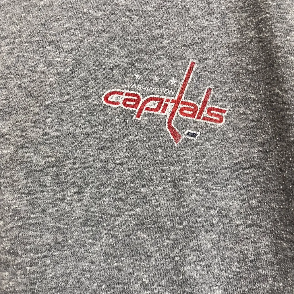 WASHINGTON CAPITALS Hockey Retro Brand Pullover Gray Hoodie Sweatshirt Sz S EUC - Image 2