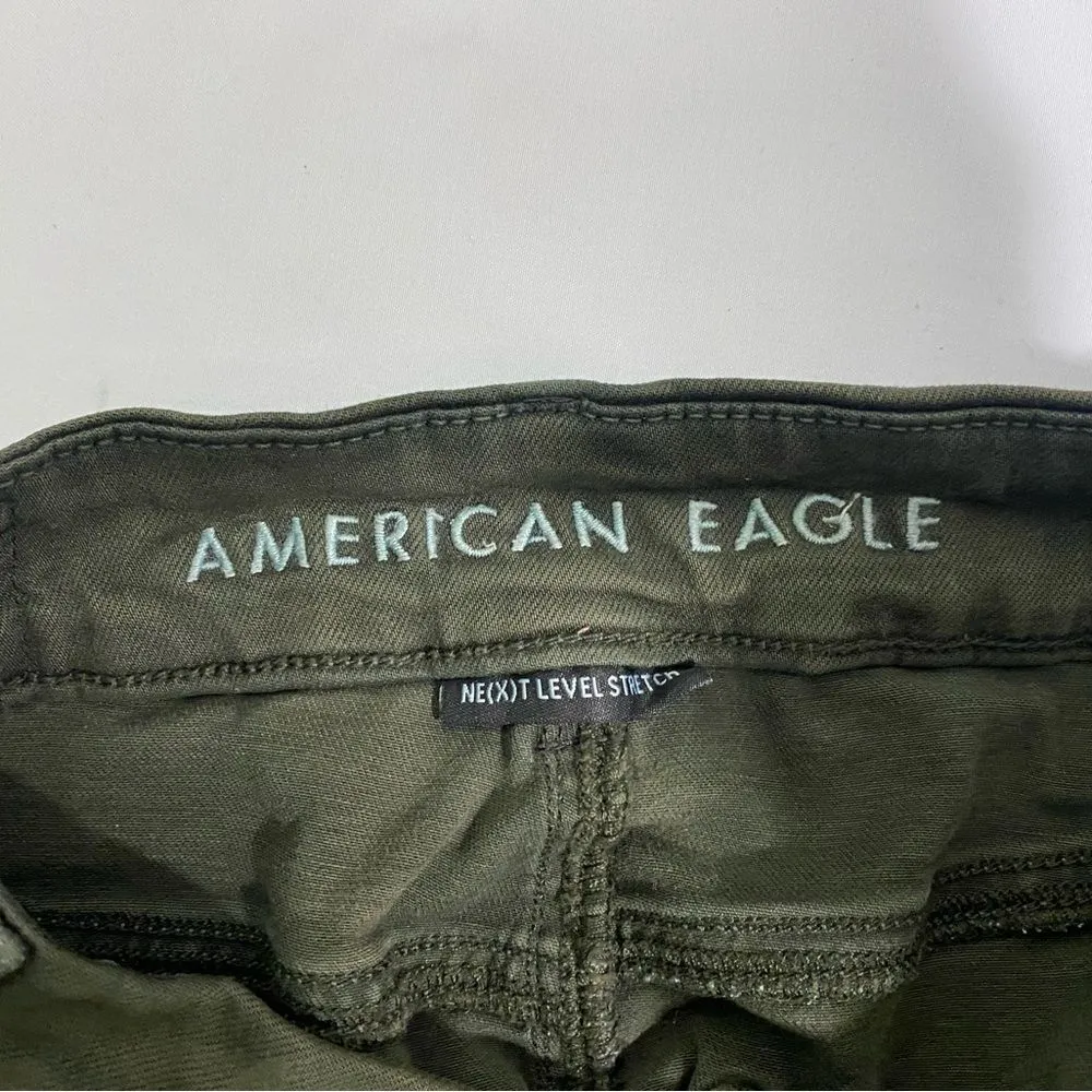 American Eagle Super Stretch Army print Jeans size 2 - Image 8