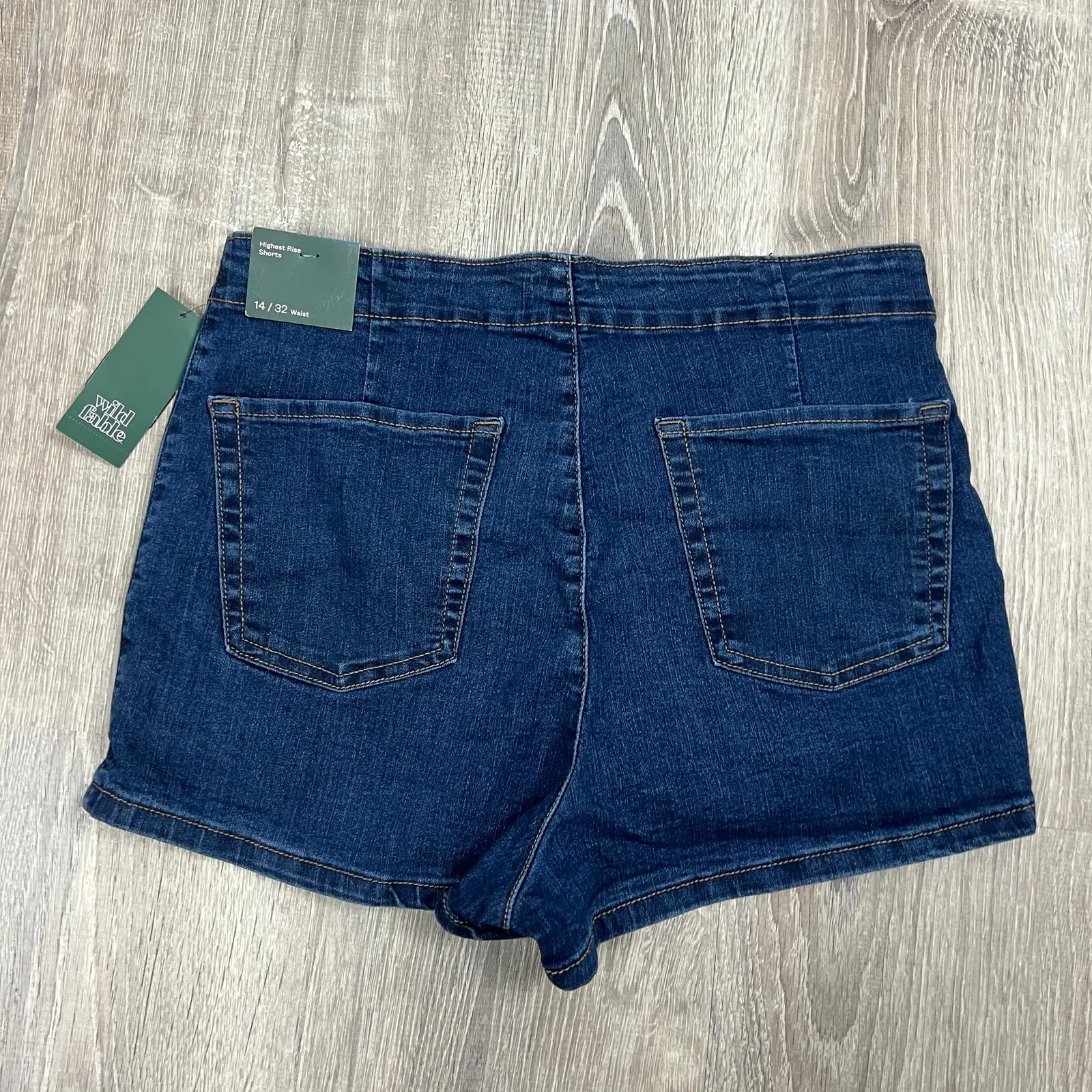 Wild Fable Women's Dark Blue Super High Rise Jean Shorts - Size 0 - NWT - Image 6