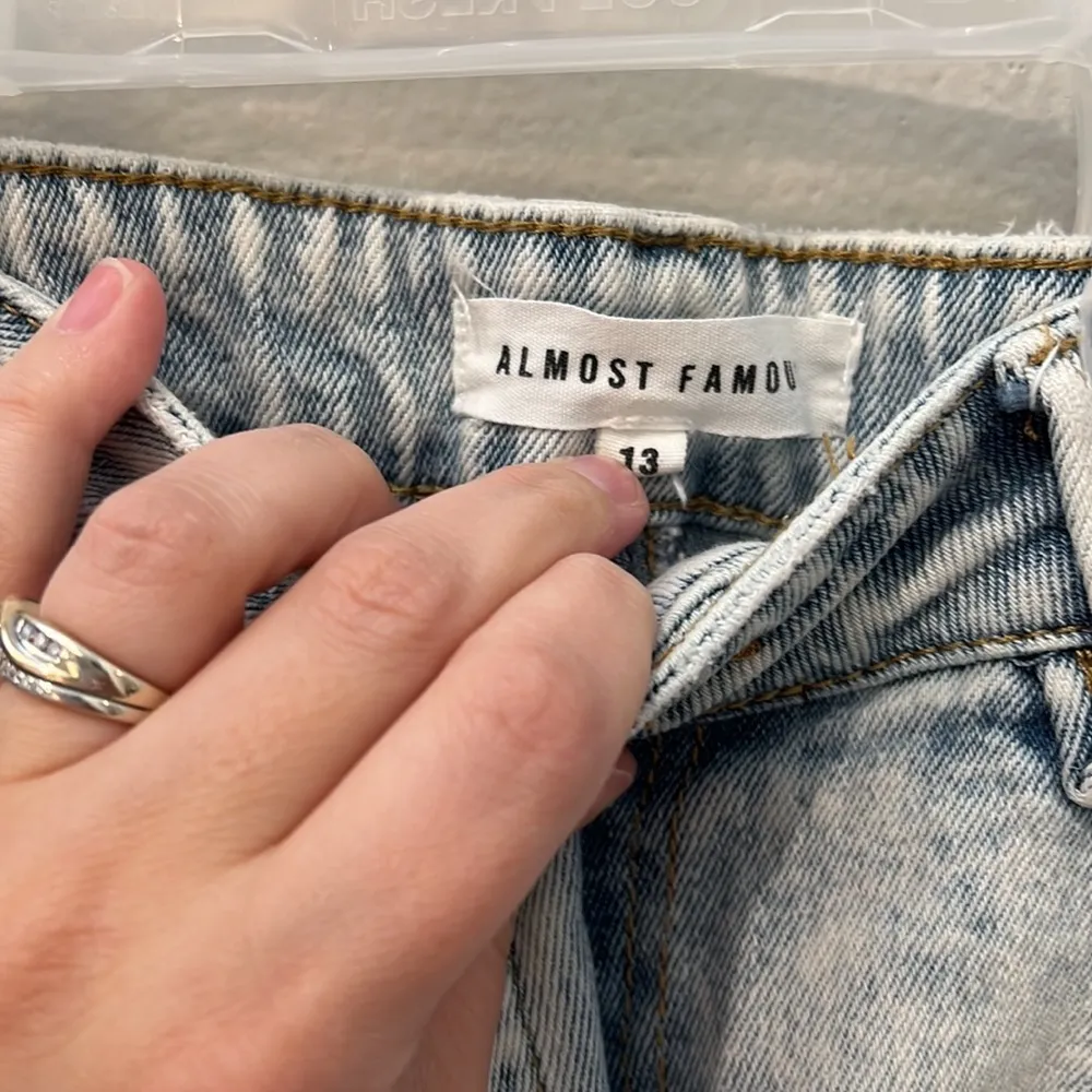 Almost Famous Ultra Distressed Denim Straight Jeans | Size 13 - Image 3