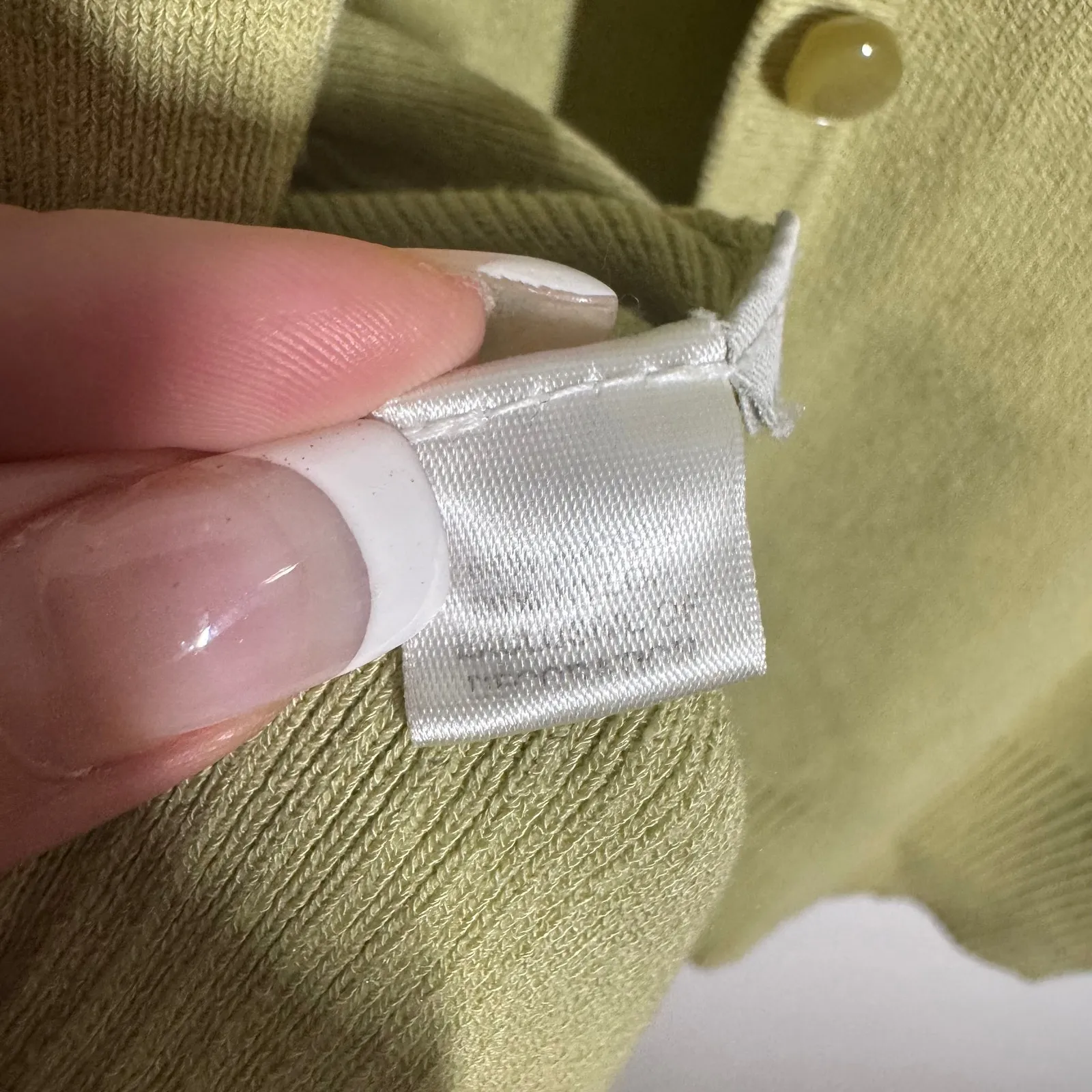 Vintage Cardigan Women L Green Beaded Dragonfly Cottage Japan Prep Y2K Whimsical Size L - Image 7