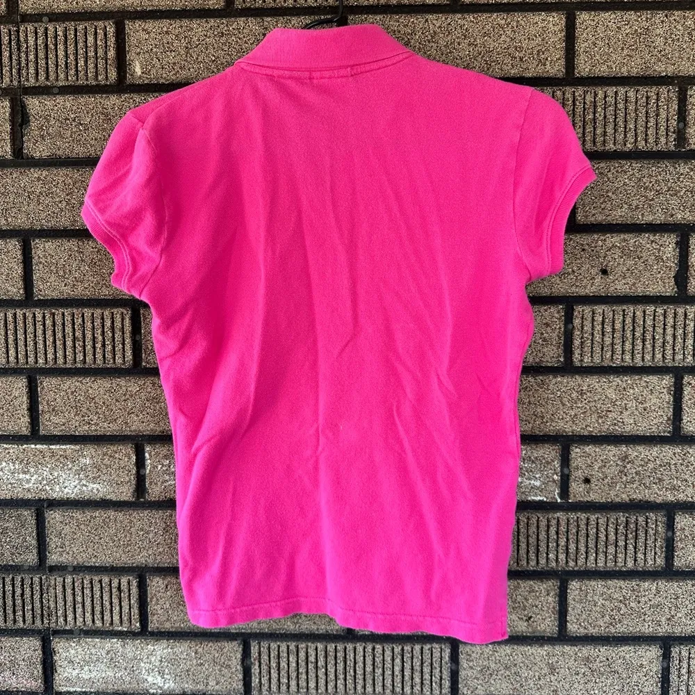 Arizona Vintage 90’s Hot Pink Polo Collared Short Size Medium - Image 4