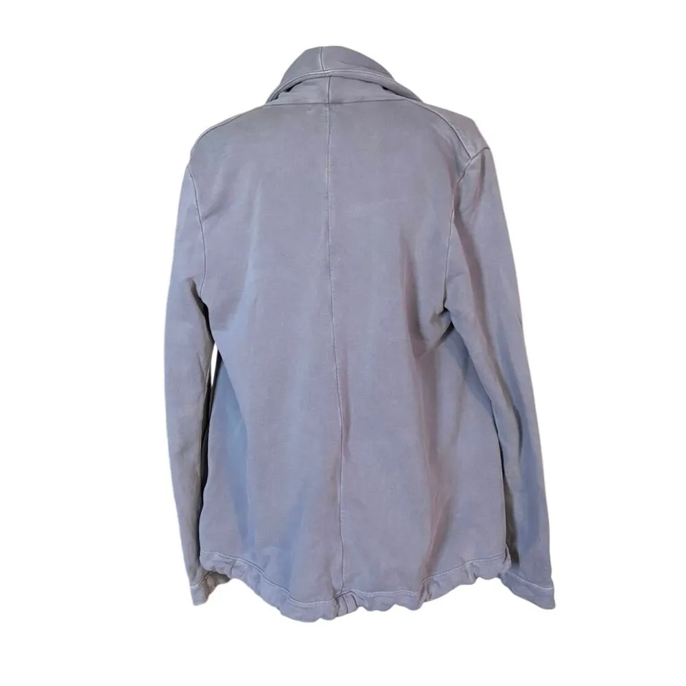 Standard James Perse Size 3 US L French Terry Open Front Drawstring Hem Cardigan - Image 2