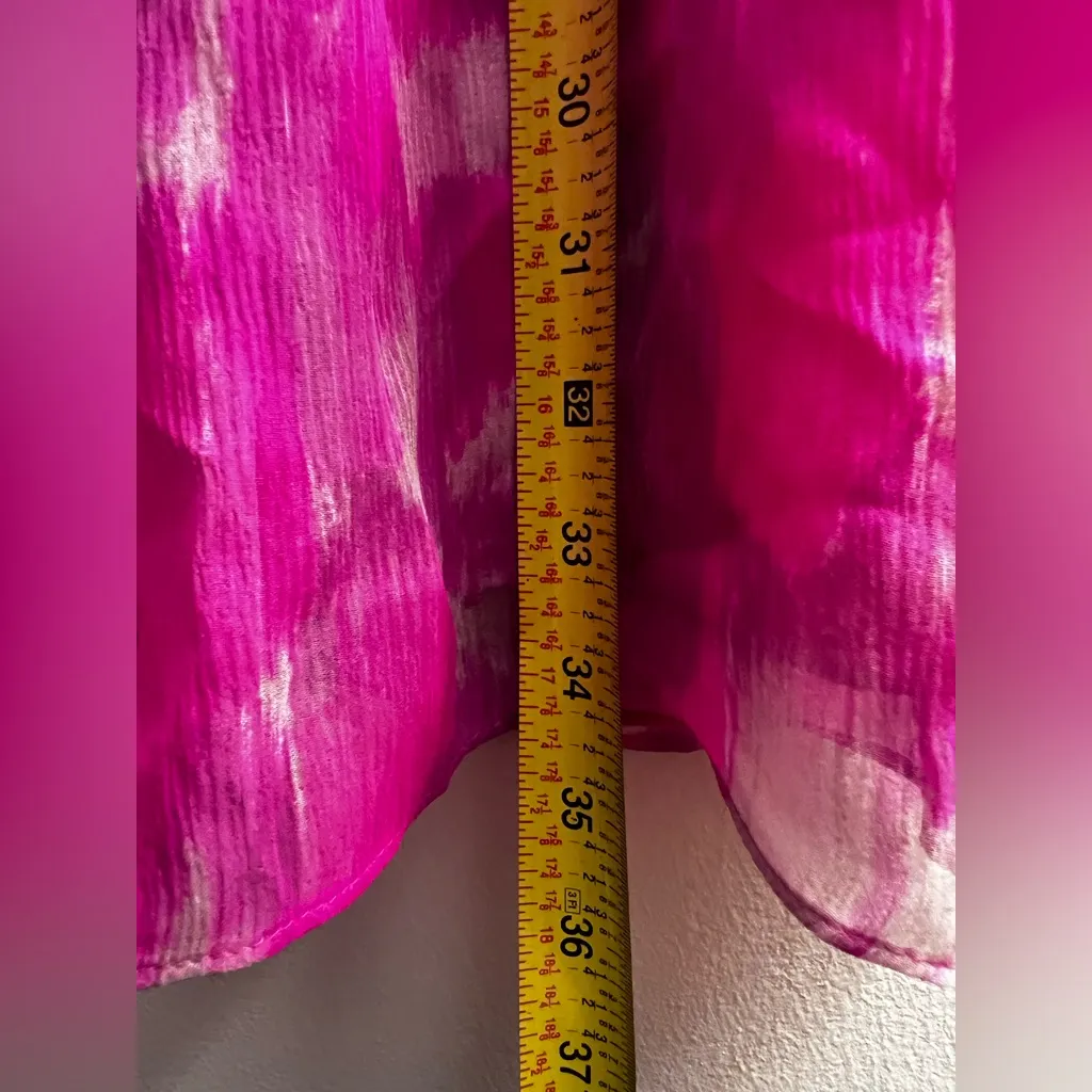 INC Vintage 90s Y2K Babydoll Prom Party Dress Mesh fairy Beachy Retro Boho 10 Pink - Image 5