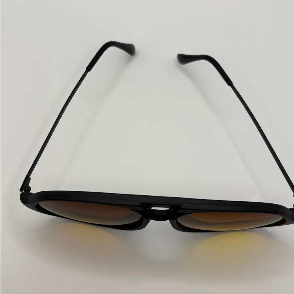 Vintage AMBERVISION AVIATOR DESIGNER SUNGLASSES TAIWAN As Seen On TV EUC Black - Image 7