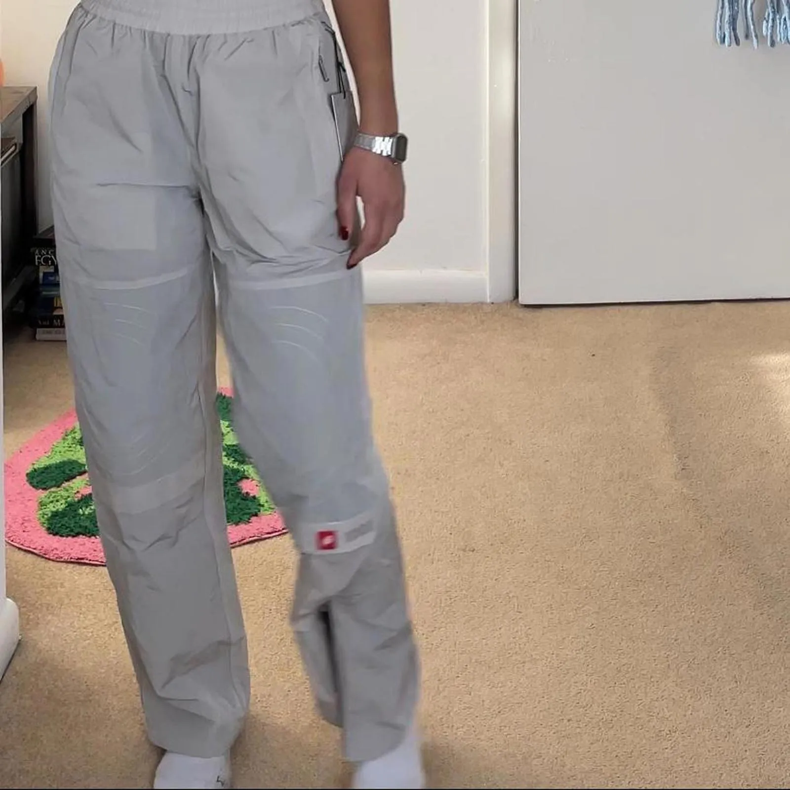 aime leon dore and new balance collab track pants in a light gray Size XS - Image 3