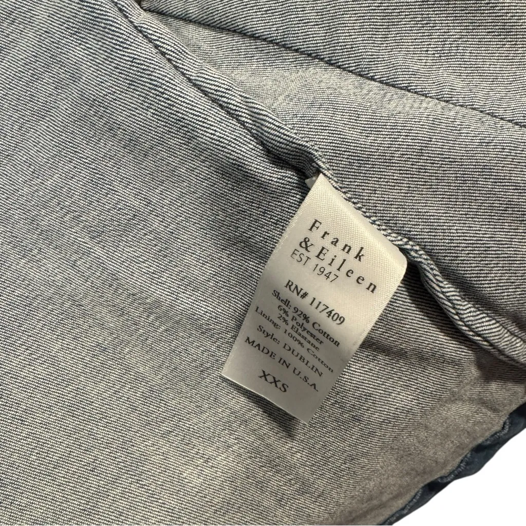 Frank‎ & Eileen Dublin Tailored Blazer Italian Performance Denim XXS - Image 6