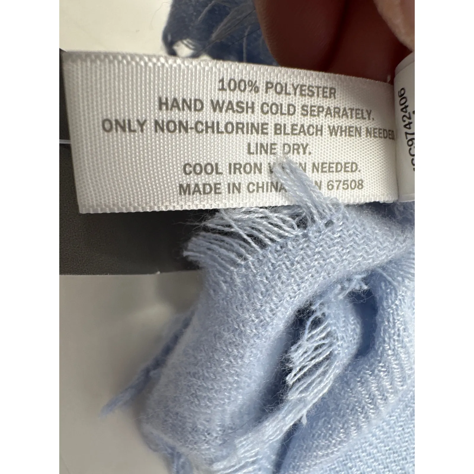 Brand New Style & Co Women's Size OS Light Blue Scarf & Wrap Fringe - Image 5