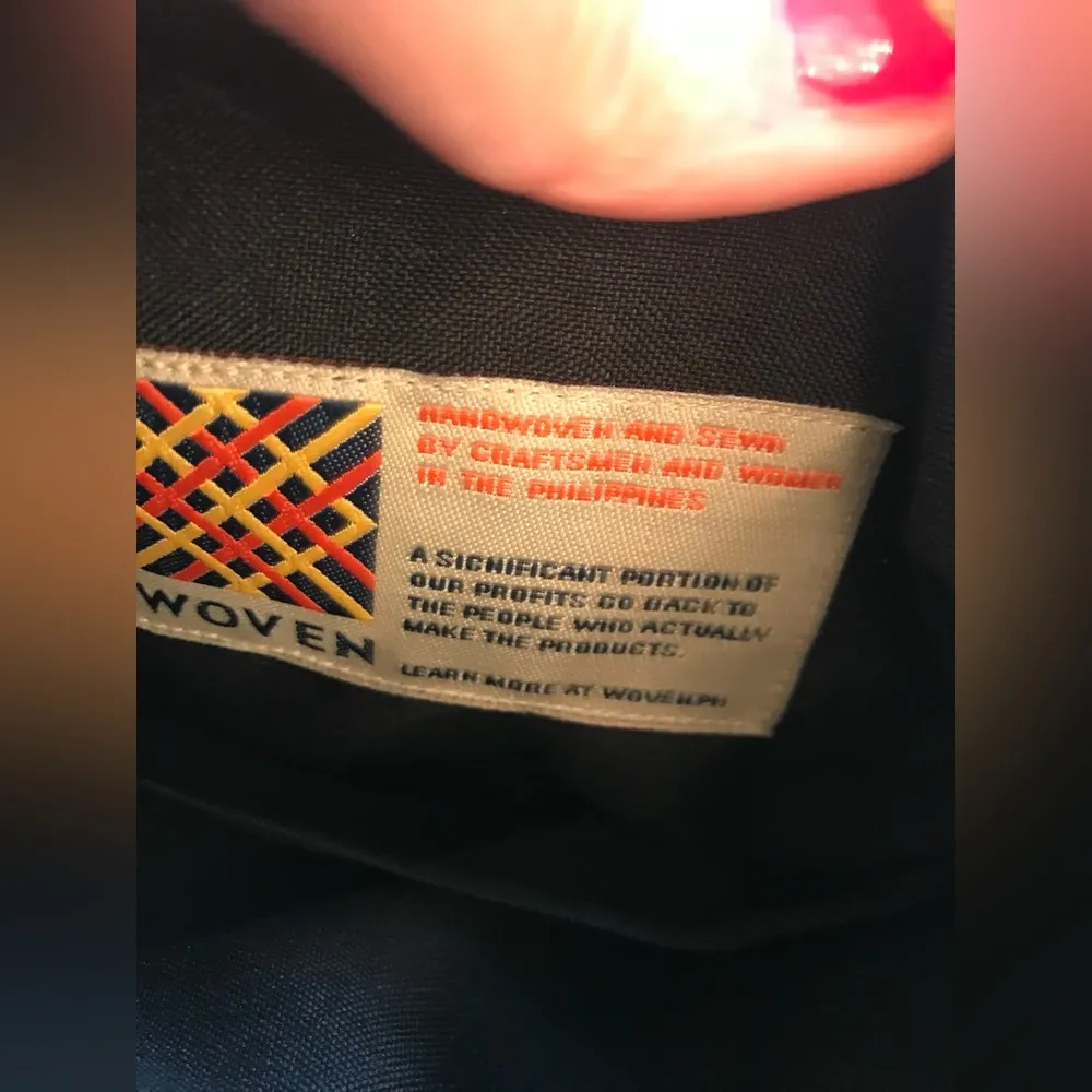 Colorful Handwoven Crossbody Straw Pouch Bag NWT, Tan - Image 7