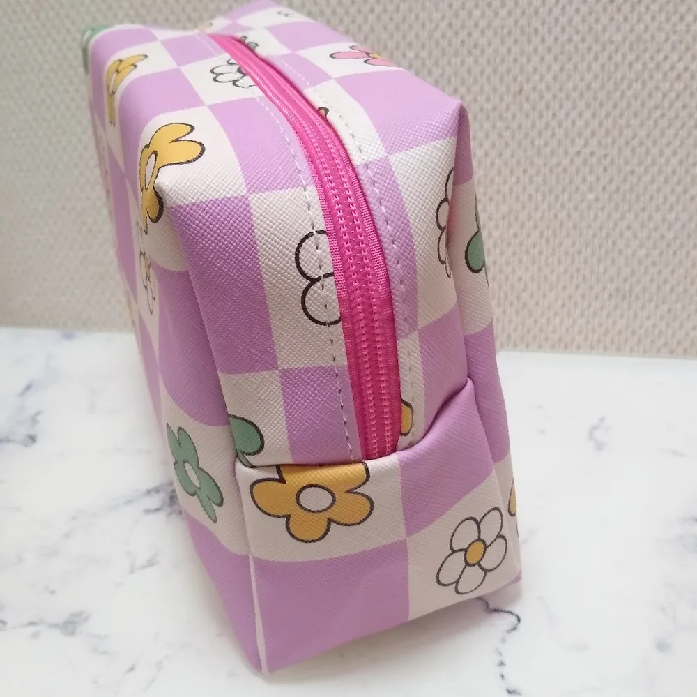 Floral Flower Makeup Pencil Pouch Stationery Toiletries Makeup Bag New No Tag - Image 6