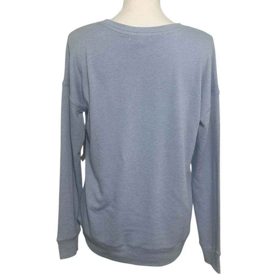 Anneliese Blue Boutique Embroidered Sequins Football Crewneck Sweater NWT Size M - Image 3