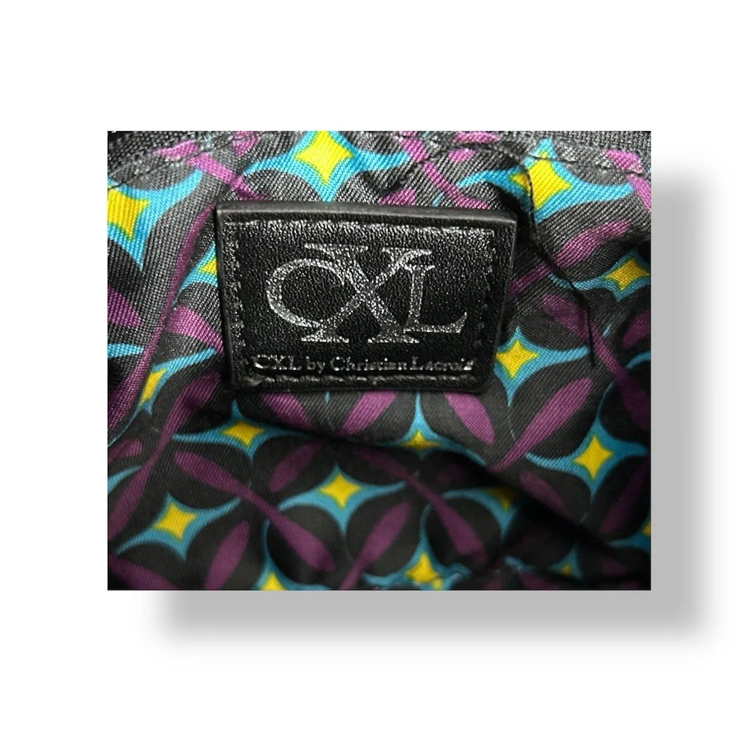 CXL by Christian Lacroix Black Quilted Vegan Leather Shoulder Bag Valo Chain $88 - Image 8