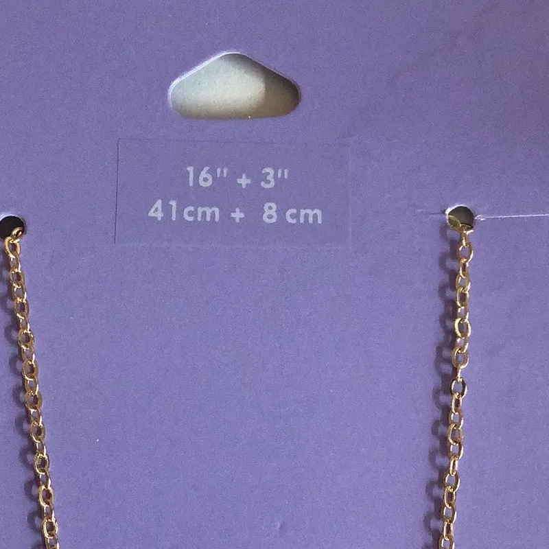 Claire's Gold 'S' Pendant 16’ Necklace. New In Package, - Image 3