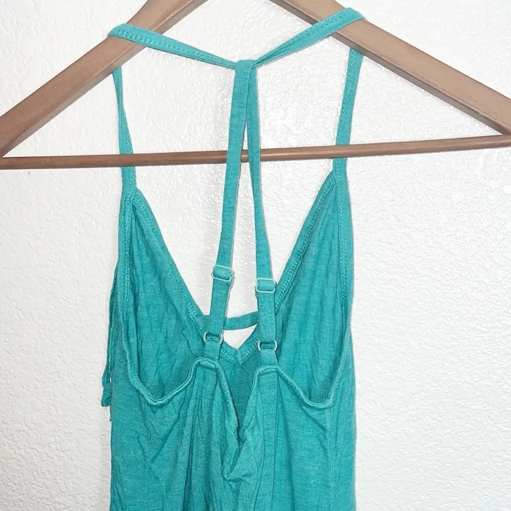 Naked Zebra Teal Fringe V Neck Western Tank Top - Image 6