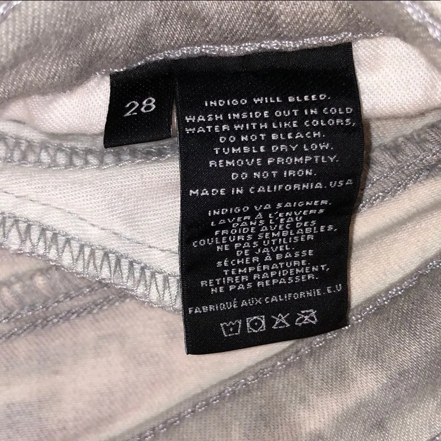 J brand size 28 grey white wash jeans - Image 3