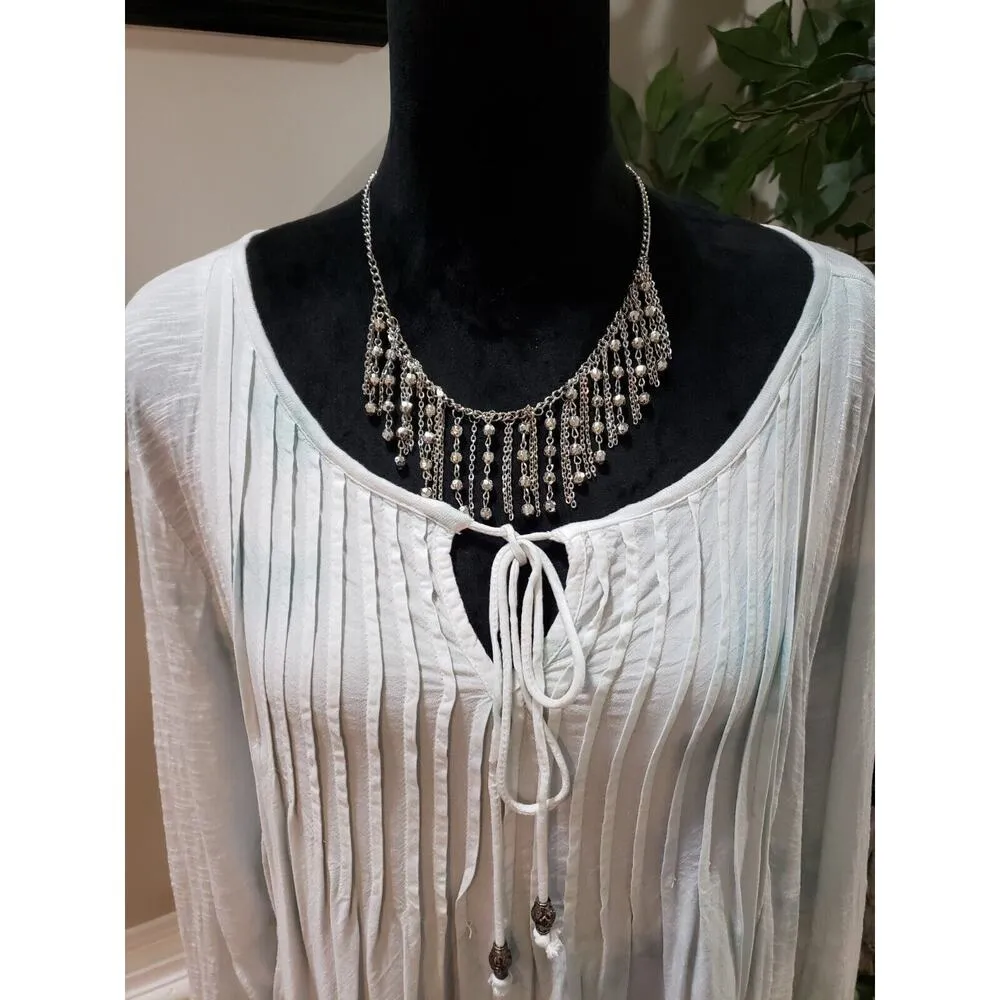 Bandolino Women's Gray Solid 100% Viscose Scoop Neck Long Sleeve Top Blouse XXL - Image 2