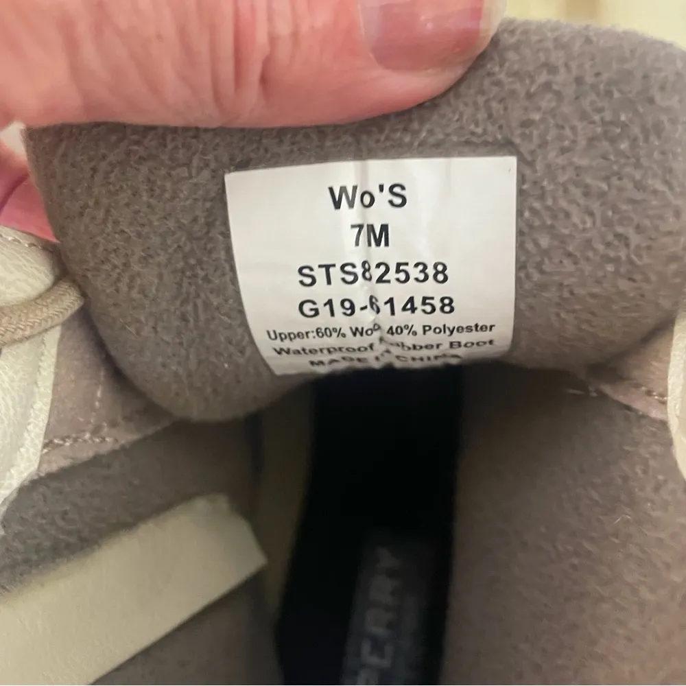 Sperry Top-sider SYREN Gulf Wool Quilt Oatmeal Ducks Boots Woman 7M  STS82538 - Image 3