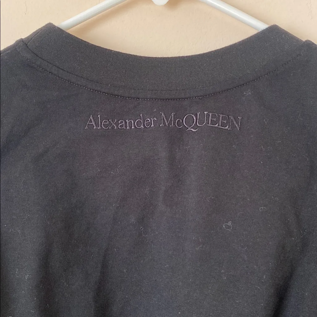 Alexander McQueen black cold shoulder puffy sleeve top - Image 5