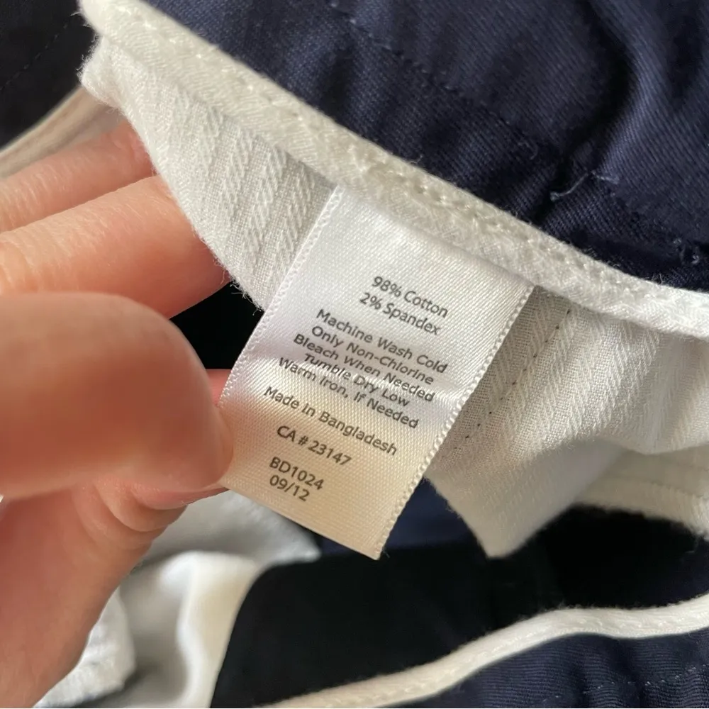 Talbots Mid Rise Navy Chino Minimalist Modest Shorts 2 - Image 6