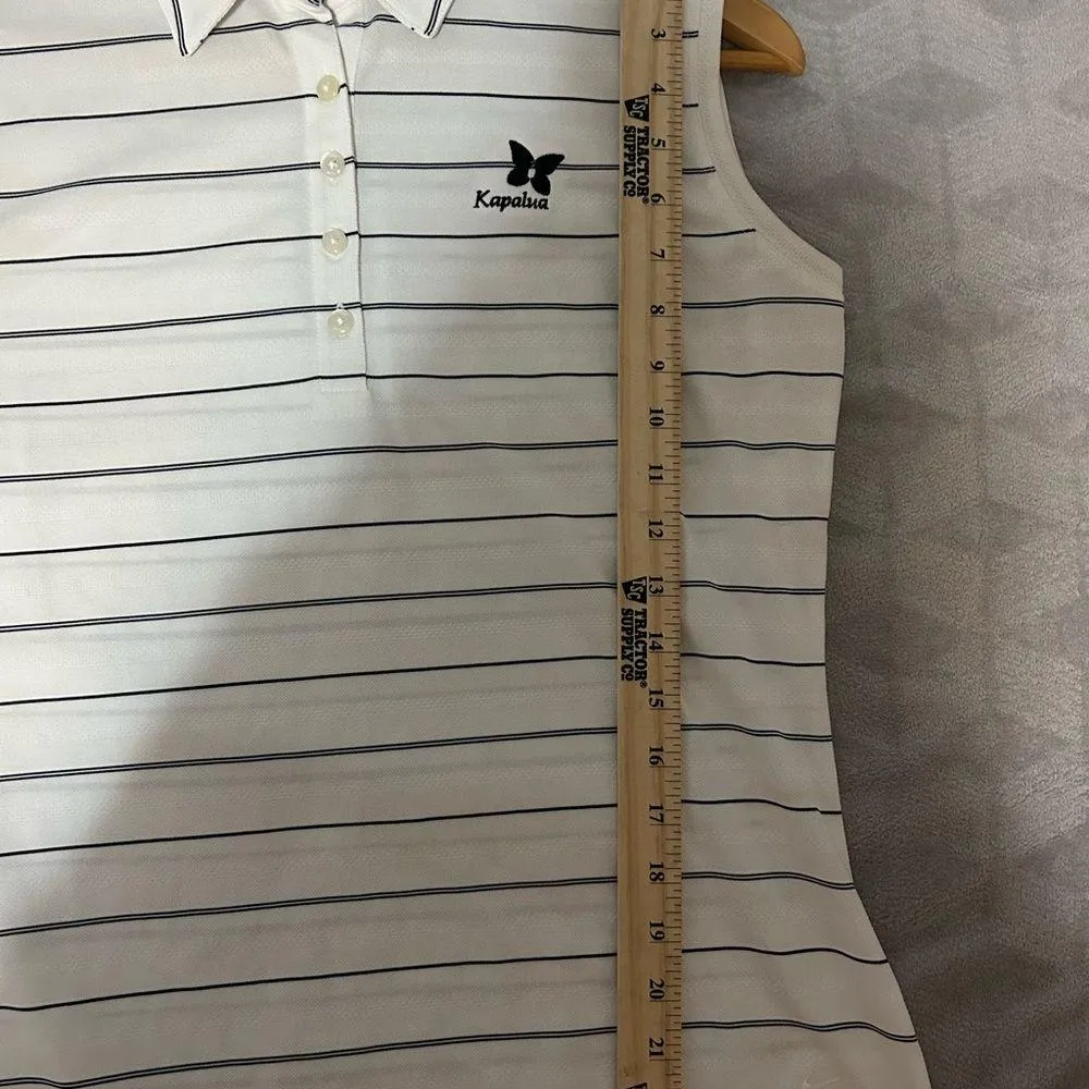 Nike Golf White Polo with Black Stripes - Image 6