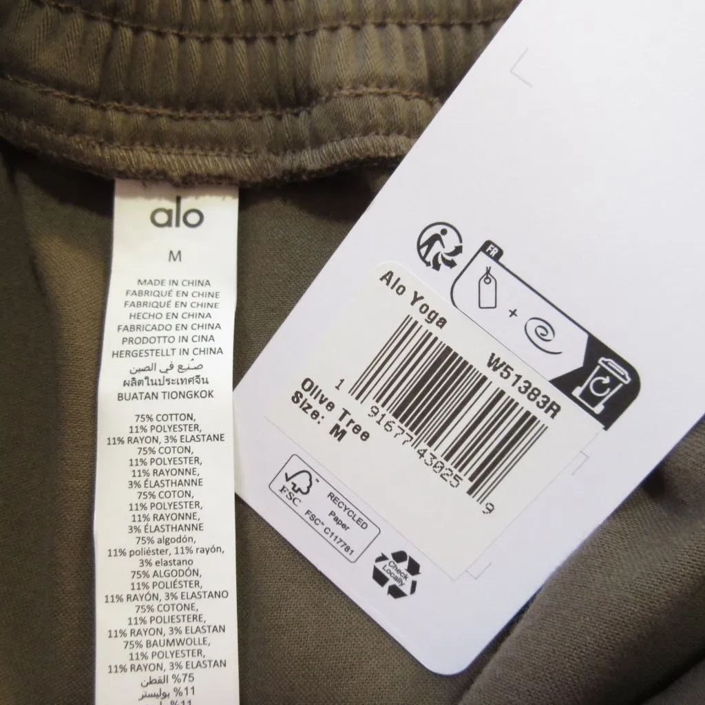 NWT Alo Show Off Cargo Wide Leg Trouser (Regular) in Olive Tree Pants M - Image 4