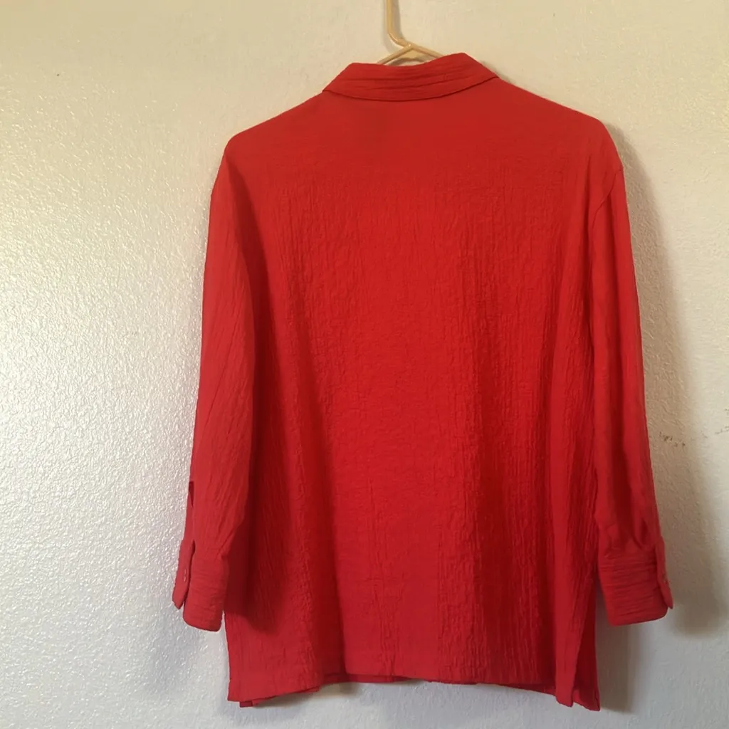 FINAL MARKDOWN White stag Bright Red Button-Up Shirt large - Image 3