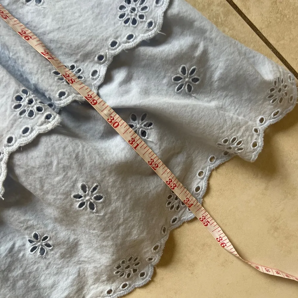 Sincerely Jules Blue Strapless Eyelet Dress Size M - Image 8