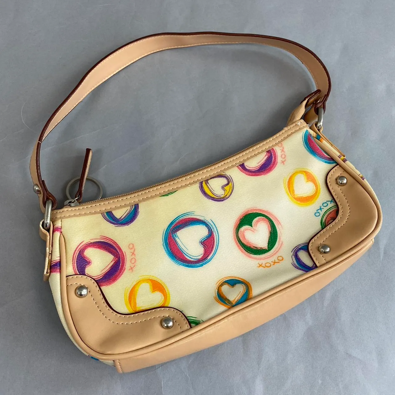 XOXO Retro Monogram Shoulder Bag With Charms - Image 4