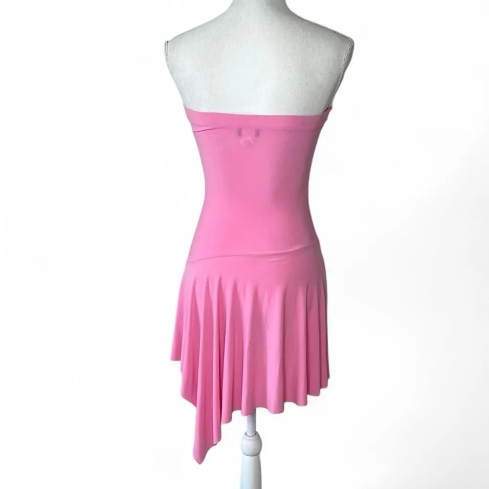 Vintage 90s Tube Top Strapless Dress Pink Size XS - Image 2