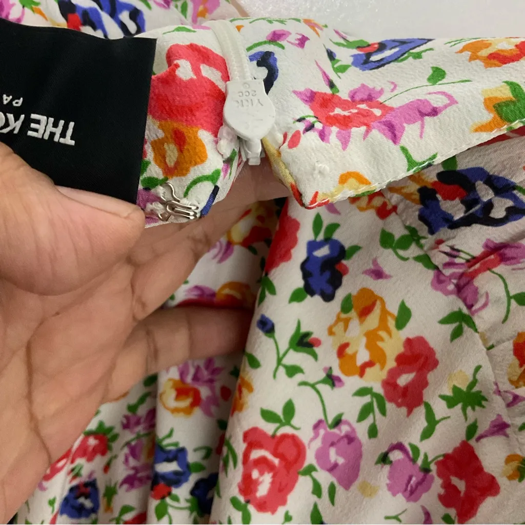 The Kooples Silk Mini floral Dress S - Image 4