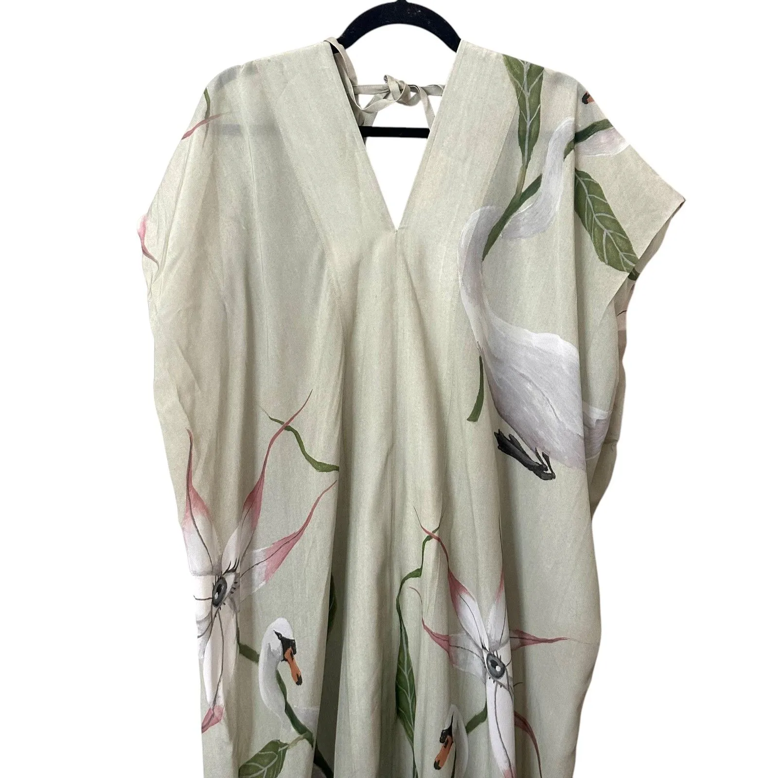 & OTHER STORIES x BRIANNA LANCE Floral Kaftan Midi Dress Green‎ NWOT One Size - Image 6