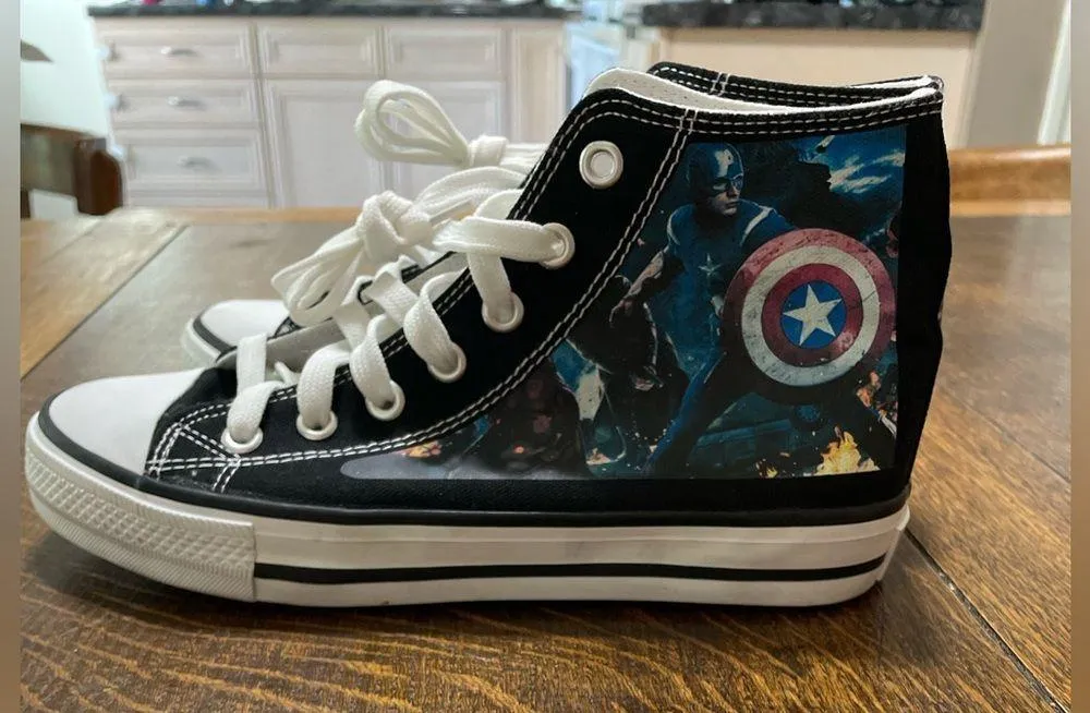 The Avengers High Top Sneakers Black Size 10 - Image 2