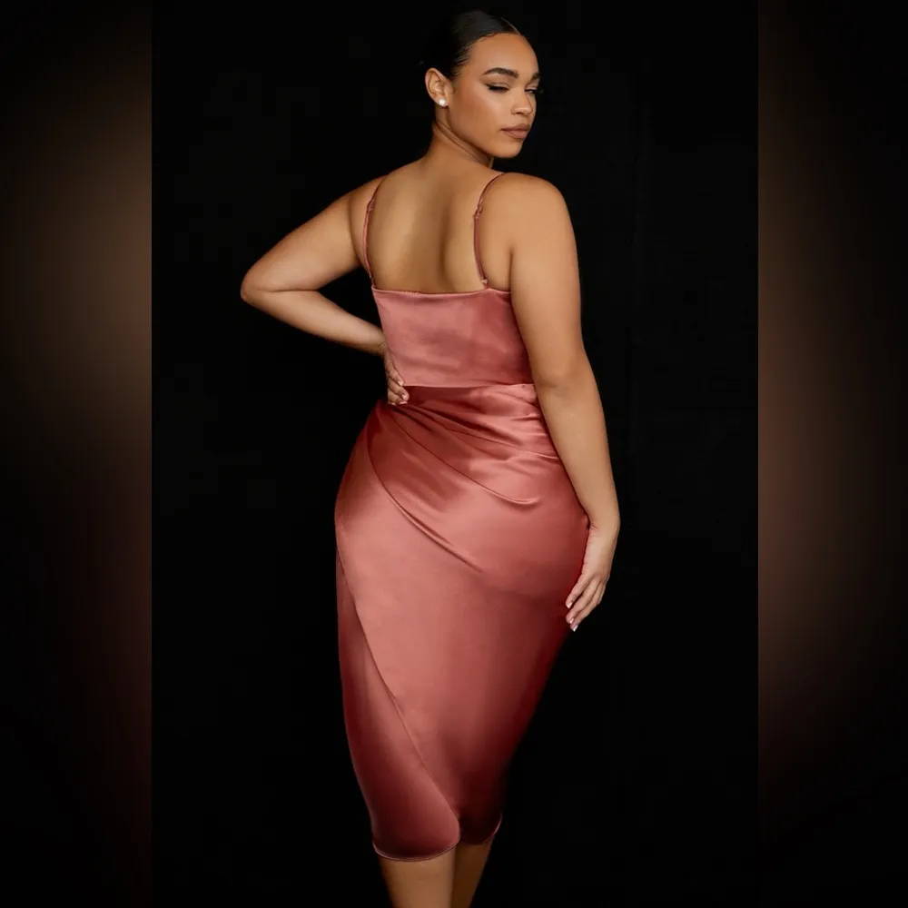 HOUSE OF CB REVA ROSE SATIN BALCONY CORSET DRESS, SIZE Small, $255 - Image 10
