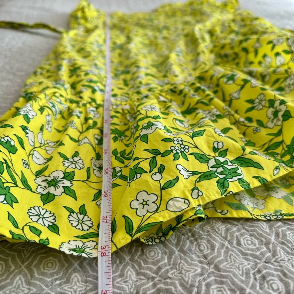 BANJANAN Audrey Mini Dress Spring Aurora Floral Print Yellow Green Size M Size M - Image 13