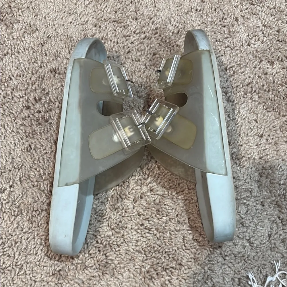 Zara Transparent Buckle Slide Sandals - Image 9