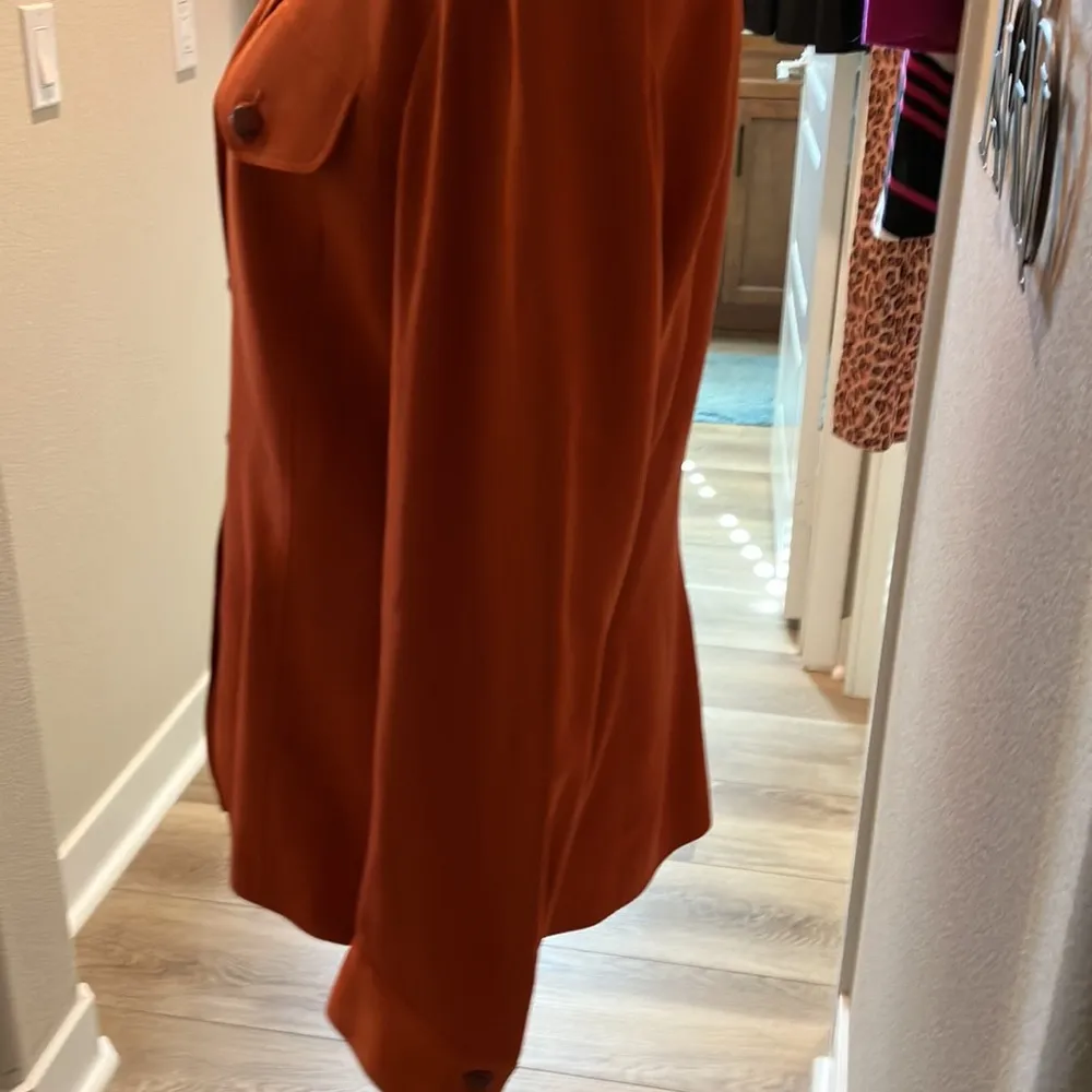 Vintage Dana Buchanan silk burnt orange fitted blazer HC - Image 4