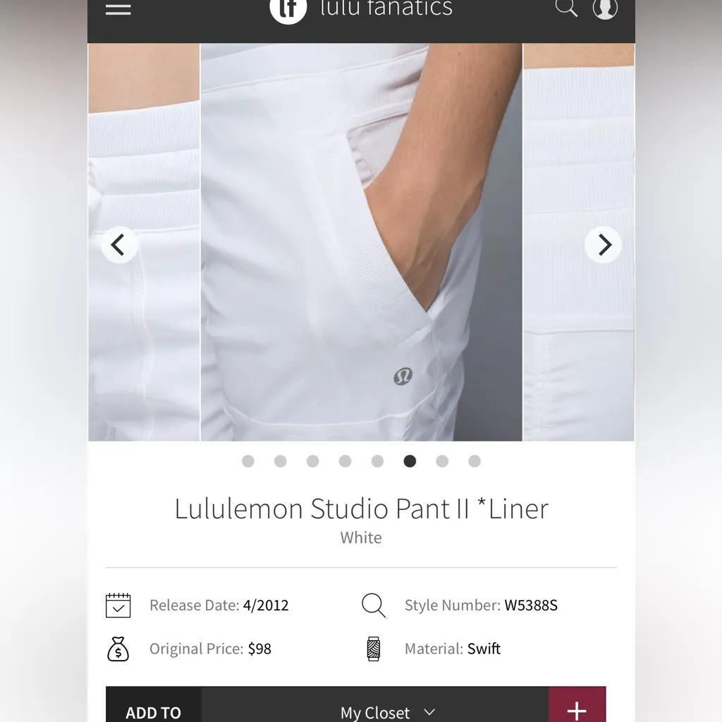 Lululemon Studio II Crop 20” *Lined - size 4 - Image 7