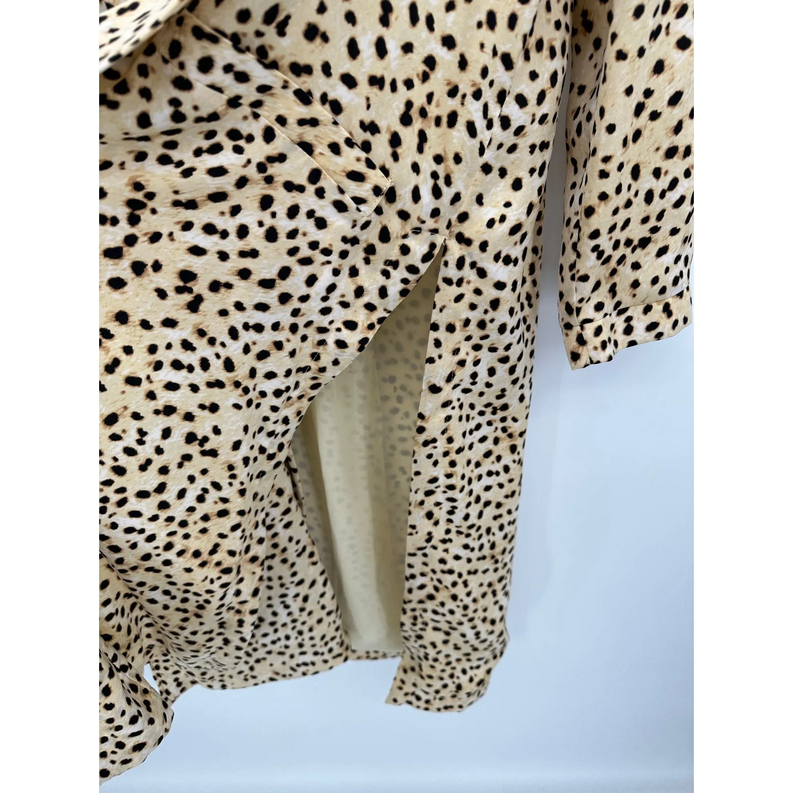 Cupcakes And Cashmere Womens Cheetah Print Long Duster Cardigan Size S Artsy - Image 7