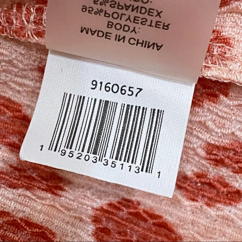 NWT Vince Camuto Soft Peony Puff Sleeve Animal Textured Print Blouse Top Size L - Image 11