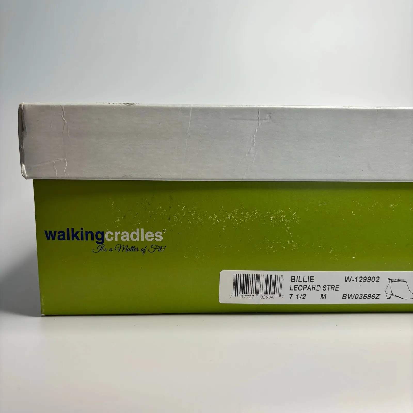 Walking Cradles Billie Heeled Booties in Leopard Stretch Fabric/Black Leather Brown Size 7.5 - Image 10