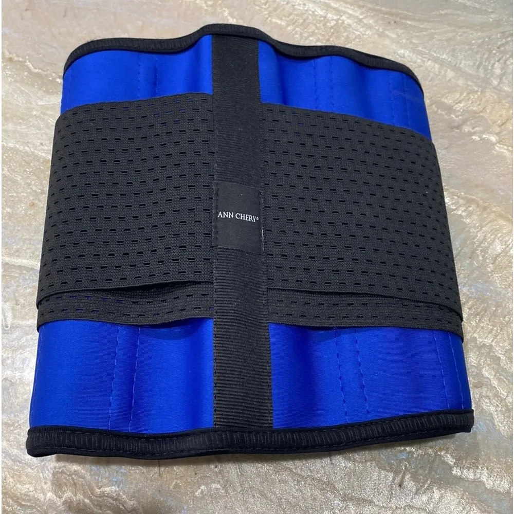 WAIST TRAINER ABDOMEN CONTROL LATEX FIT SIZE XS / NEW WITH TAG AND PACKAGING Blue - Image 4