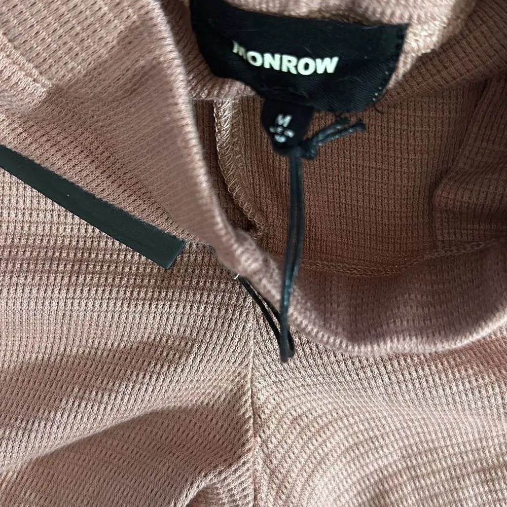 New. MONROW dusty rose jogger pants. Retails &139. Medium Pink - Image 9