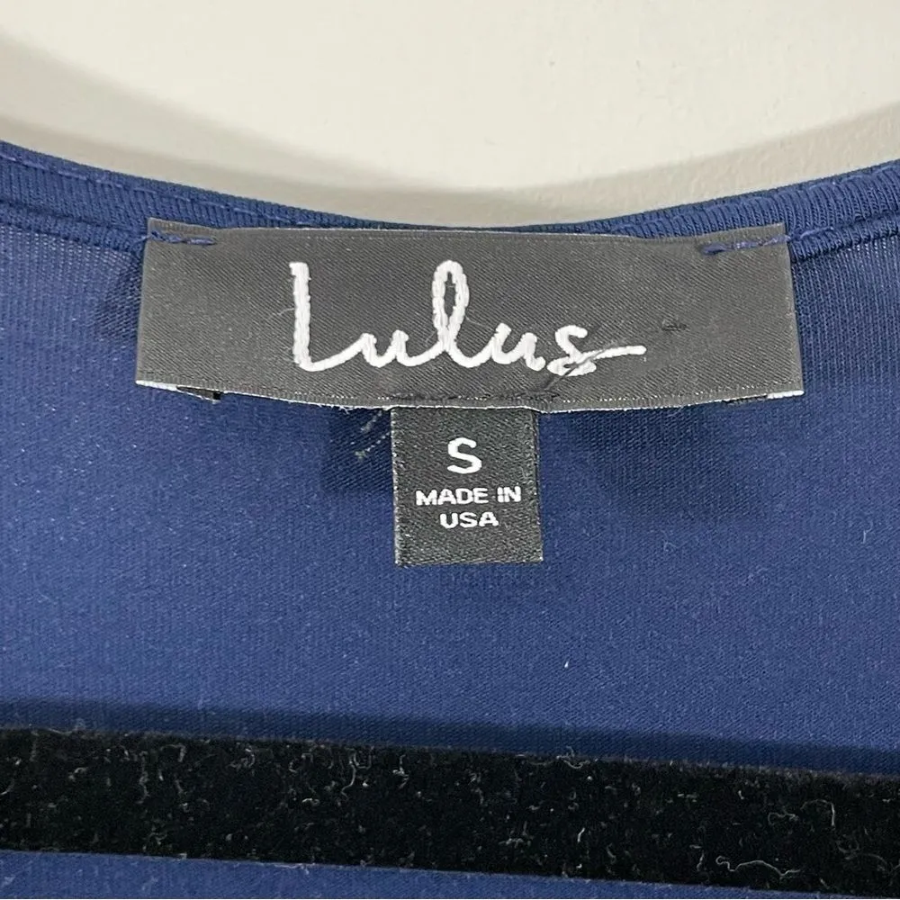 NWT‎ Lulus Garden District Navy Blue Wrap Maxi Dress Size Small - Image 6
