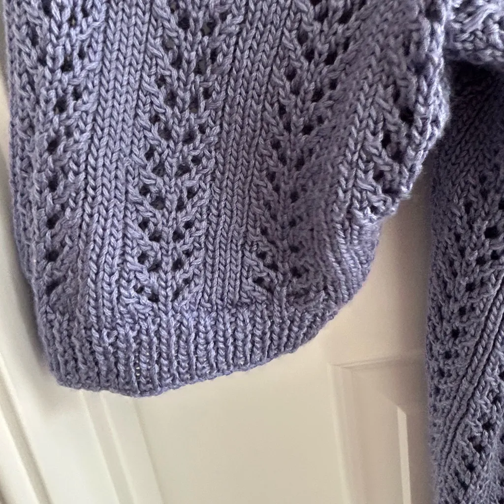 Handmade Knit Cardigan Purple Size 2X - Image 2