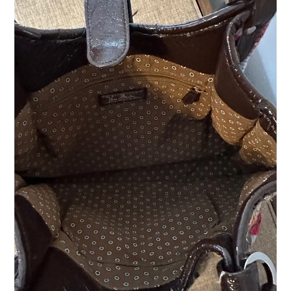 VERA BRADLEY red grayPlaid HIGHLANDS CARGO Bag Satchel Wool Purse academia prep - Image 4