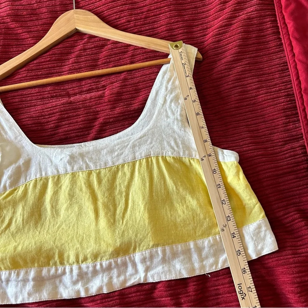 Haute Hippie Linen Blend Crop Top. Size Large. - Image 6