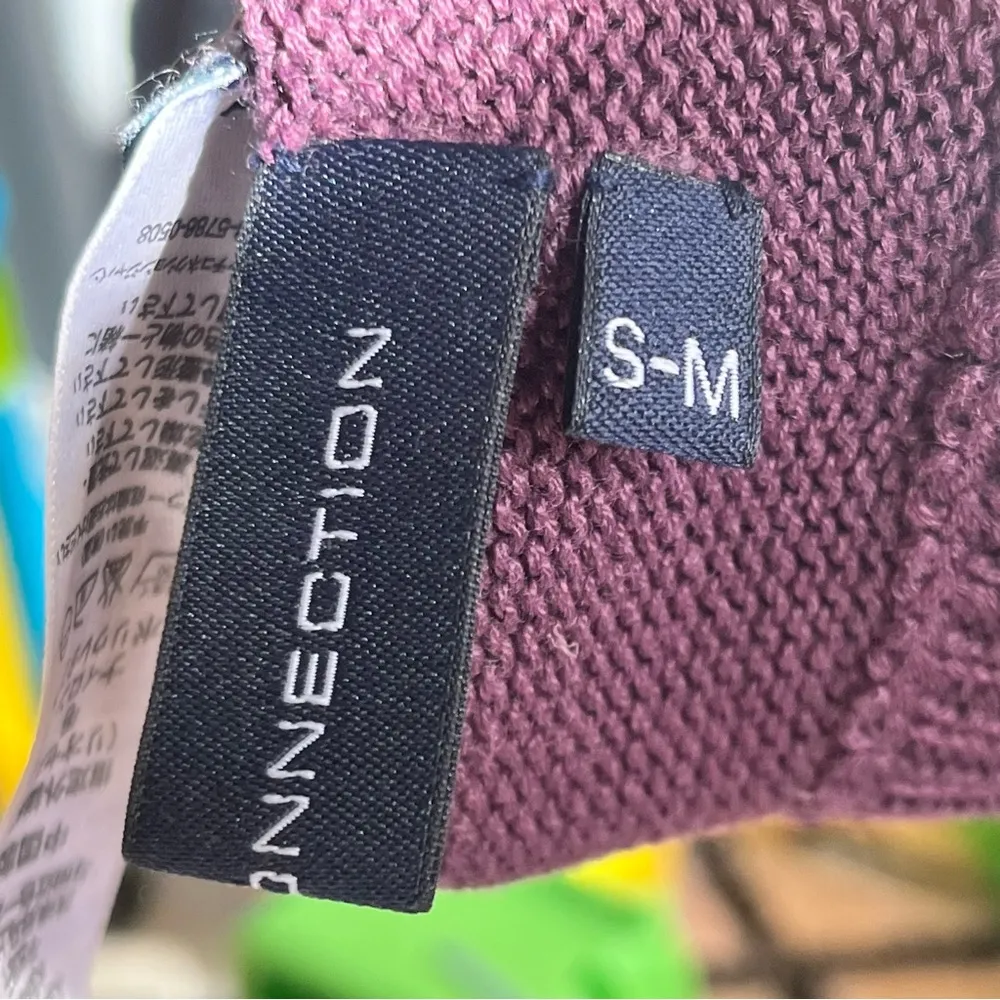 French Connection Purple Wool Blend Knit Gloves Size S/M - Image 5