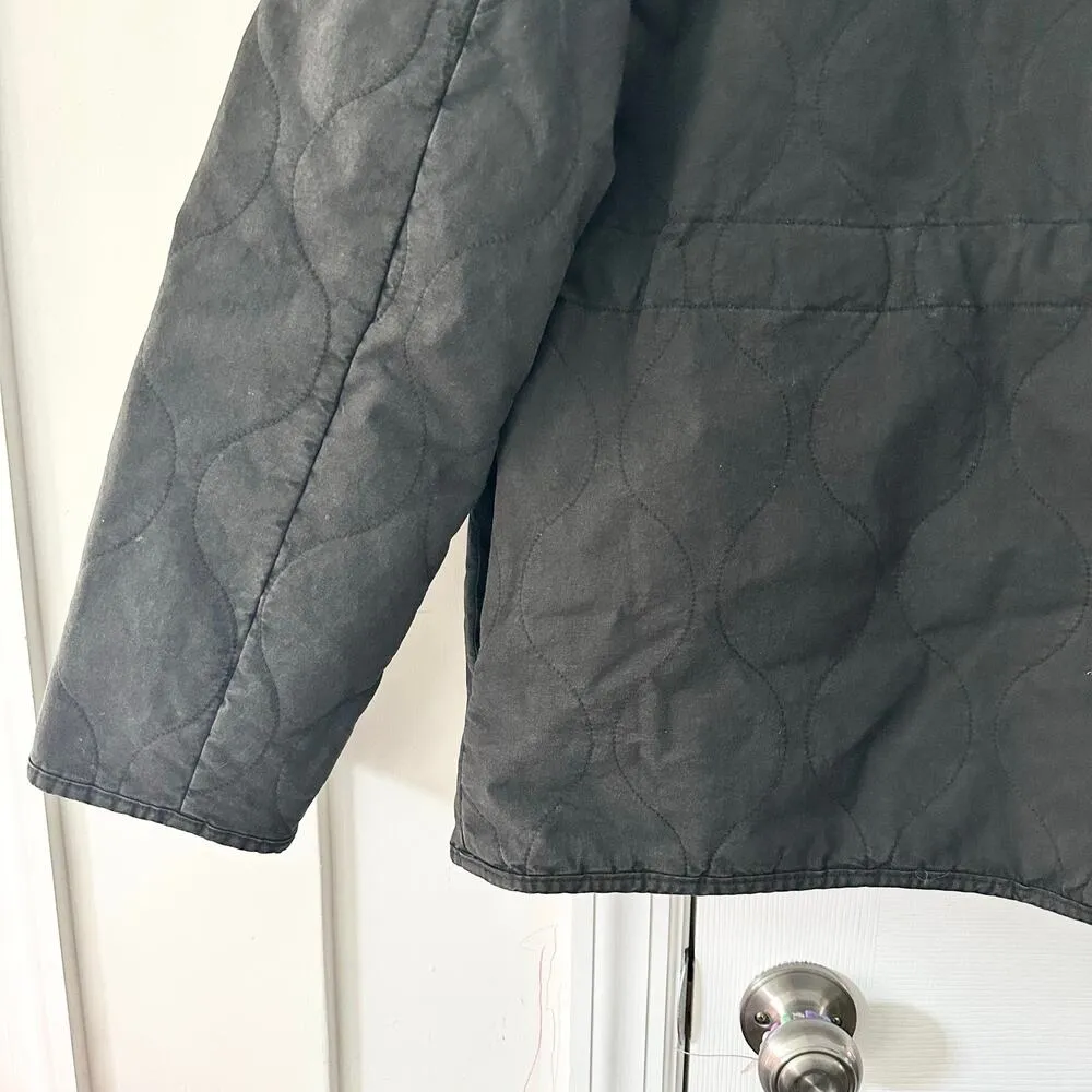 Universal Thread Target Washed Black Cotton Twill Utility Quilted Zip Jacket XS - Image 10