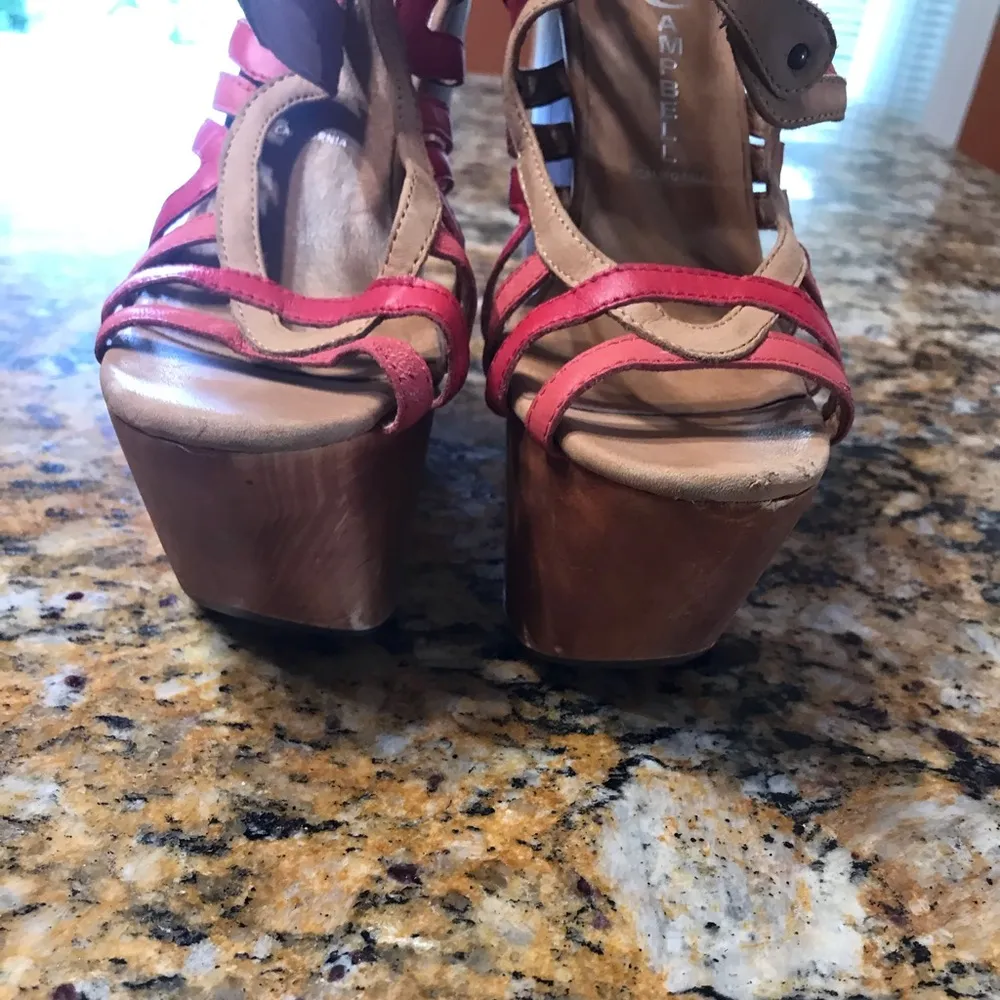 Rare Jeffrey Campbell Havana Last Wooden Wedge Sandal sz6 - Image 4