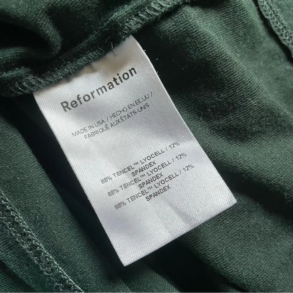 Reformation Jazlyn Knit Halter Maxi Dress Forest Green Size Small - Image 6